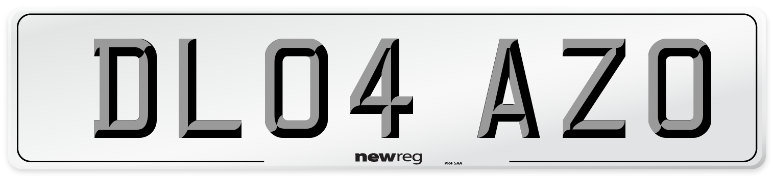 DL04 AZO Number Plate from New Reg